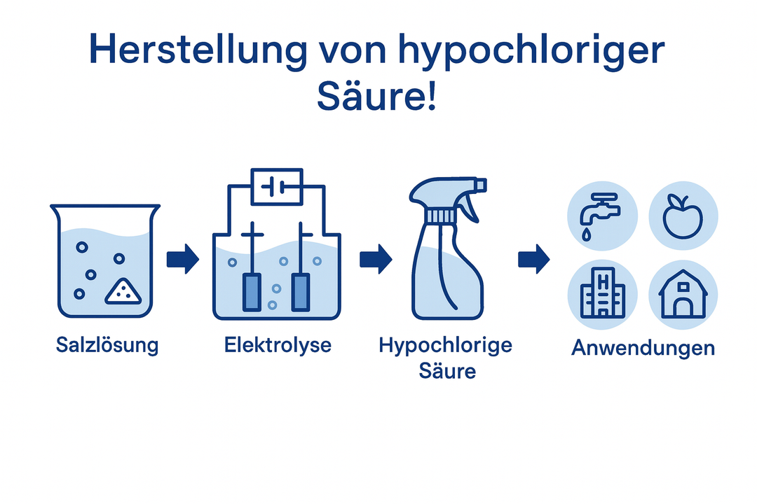 Grafik über die Herstellung von hyperchloriger Säure