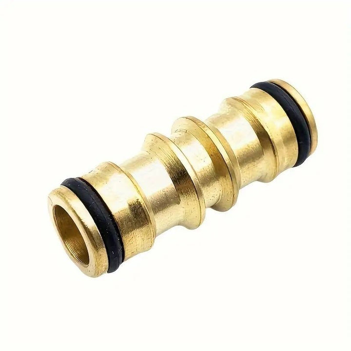 Messing 2-Wege Kupplung, Verbinder, Adapter - 2 x Quick-Stecker - membraclean-shop.de
