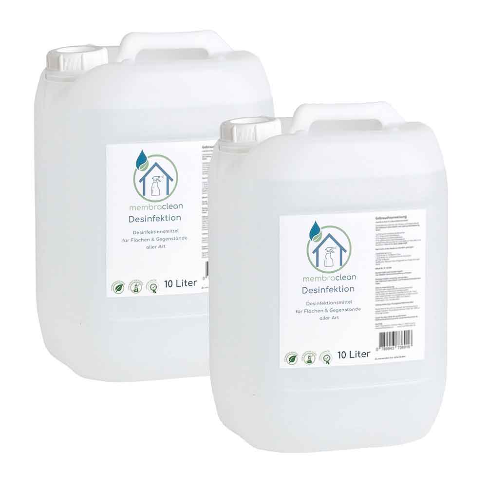2x 10 Liter membraclean Desinfektion für Flächen & Gegenstände