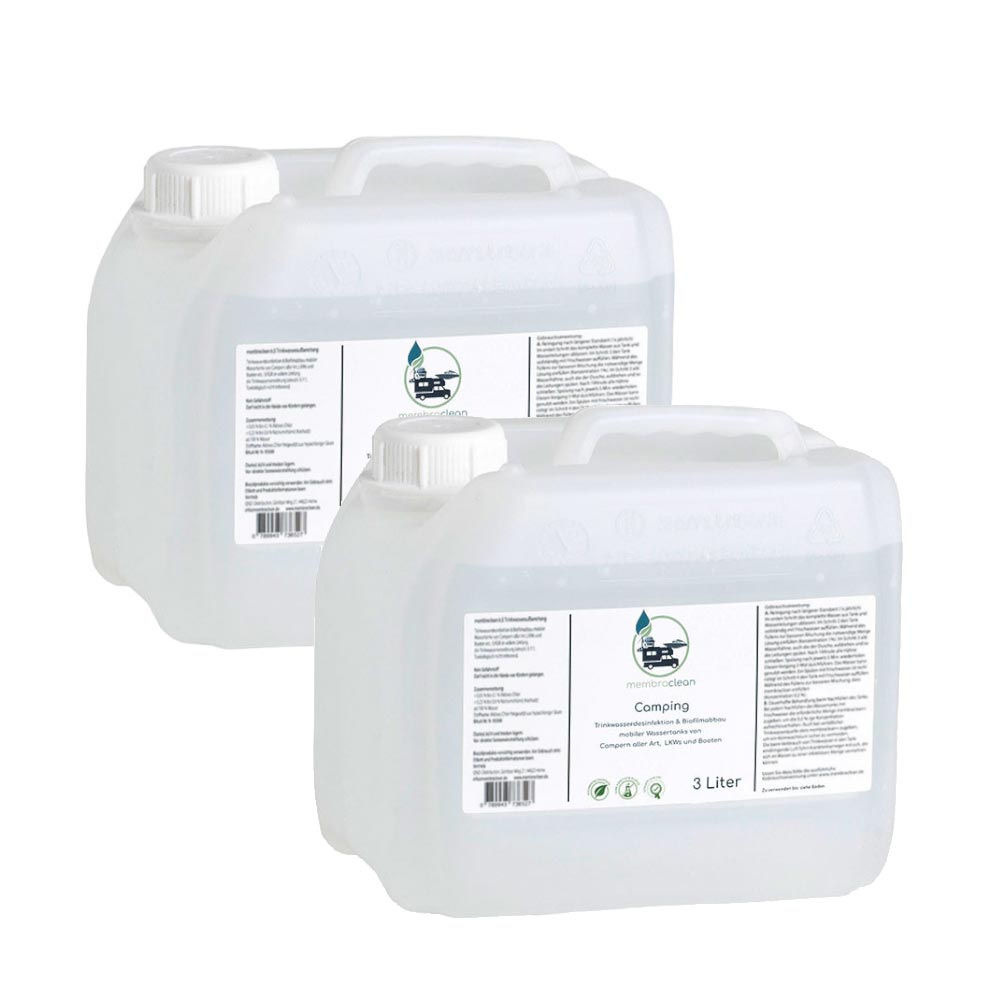2x 3 Liter membraclean Trinkwasseraufbereitung Camping & Wohnmobile Sparset