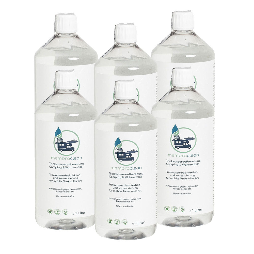Produktbild membraclean Trinkwasseraufbereitung für Camping und Wohnmobile 6x1 Liter