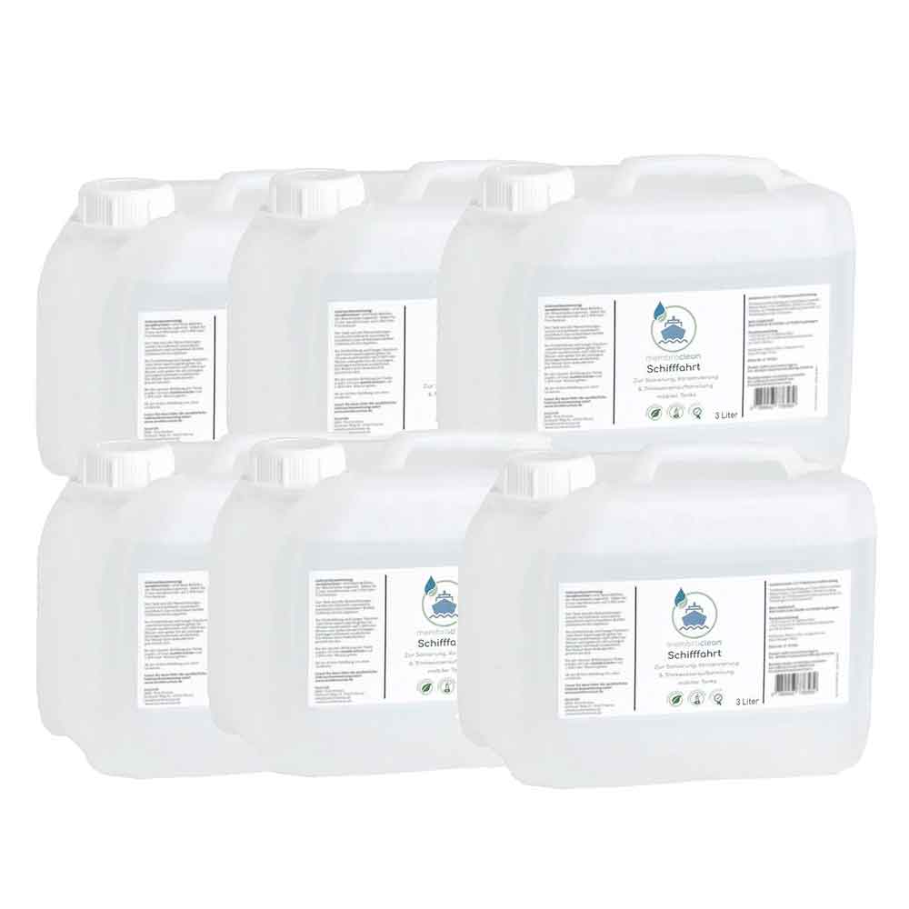 6x 3 Liter membraclean Trinkwasseraufbereitung Schifffahrt (Boote & Yachten)