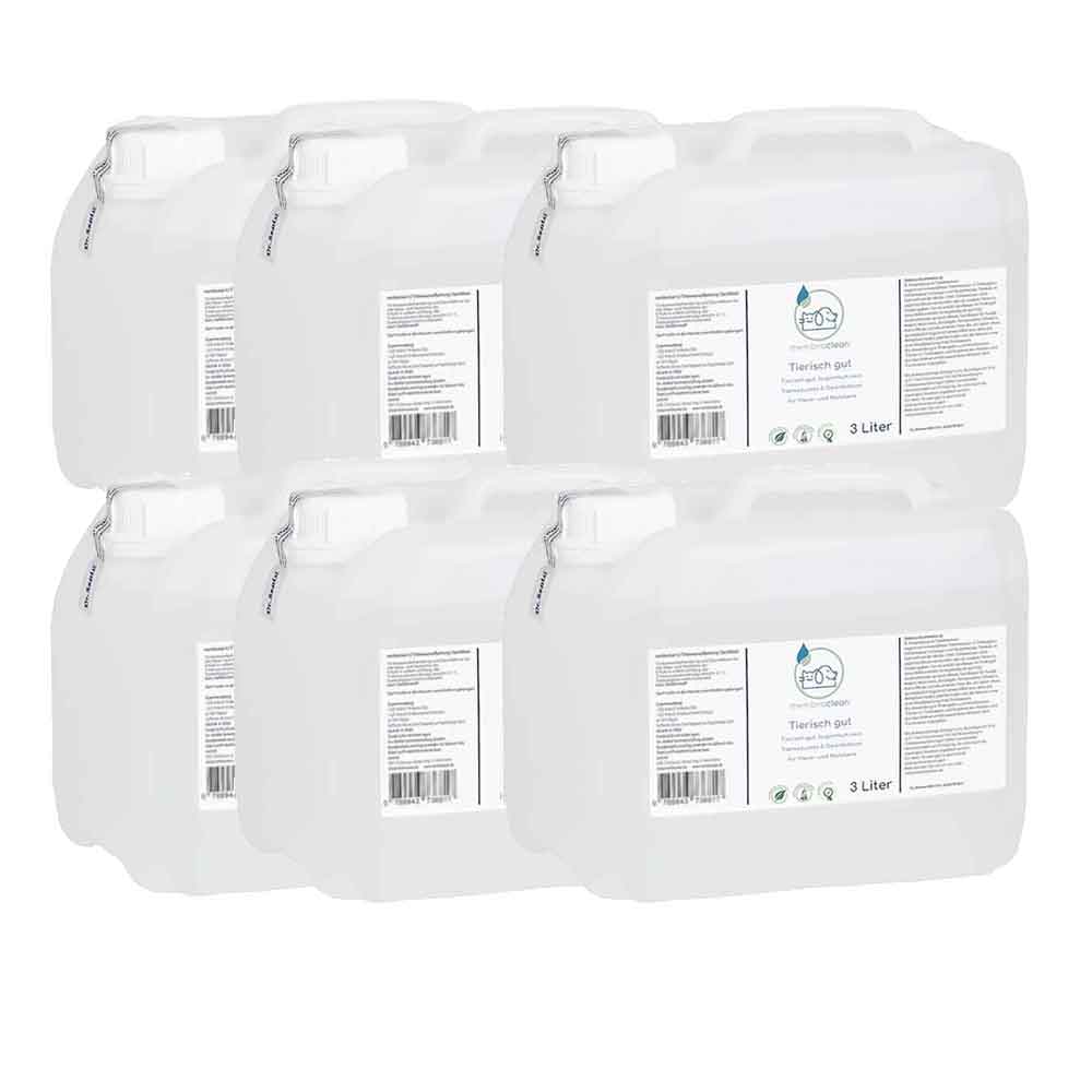 6x 3 Liter membraclean Trinkwasseraufbereitung "Tierisch gut", Nutz- & Haustier