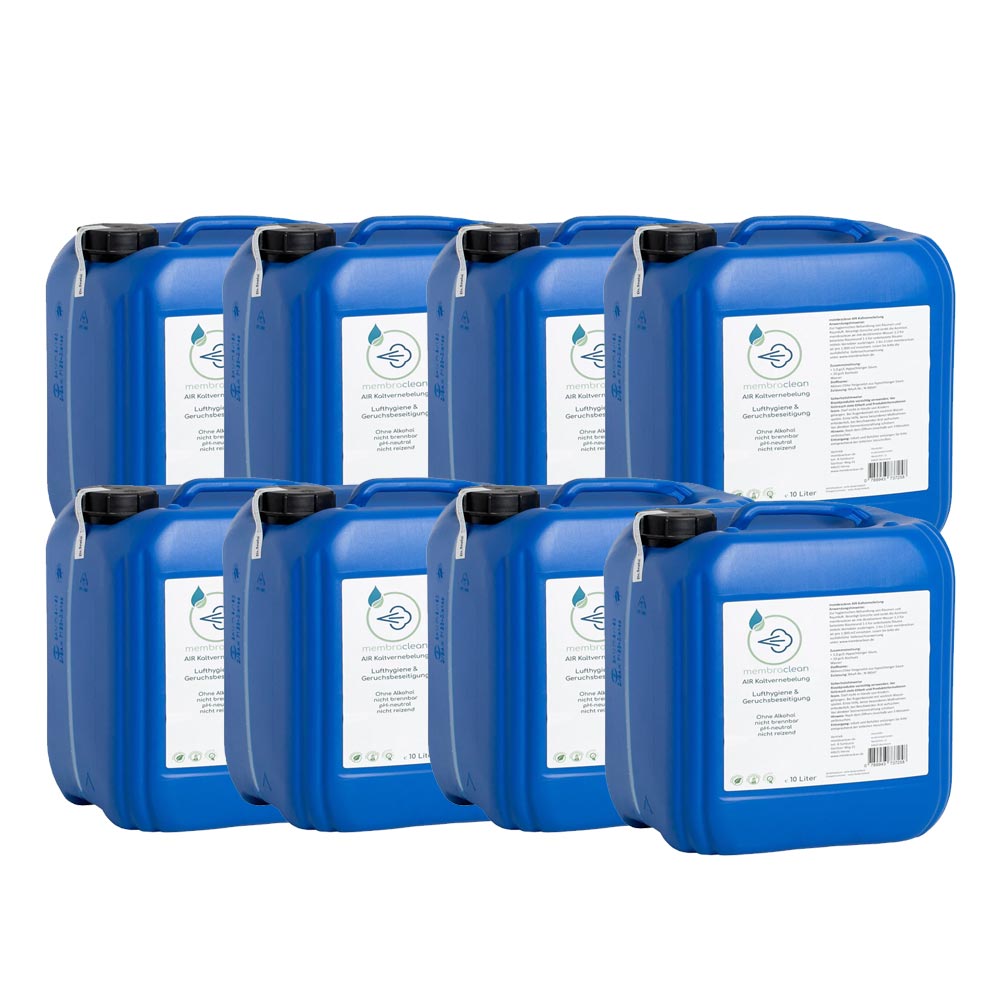 8x 10 Liter membraclean AIR Kaltvernebelung moderne Hygiene (Konzentrat) - membraclean-shop.de
