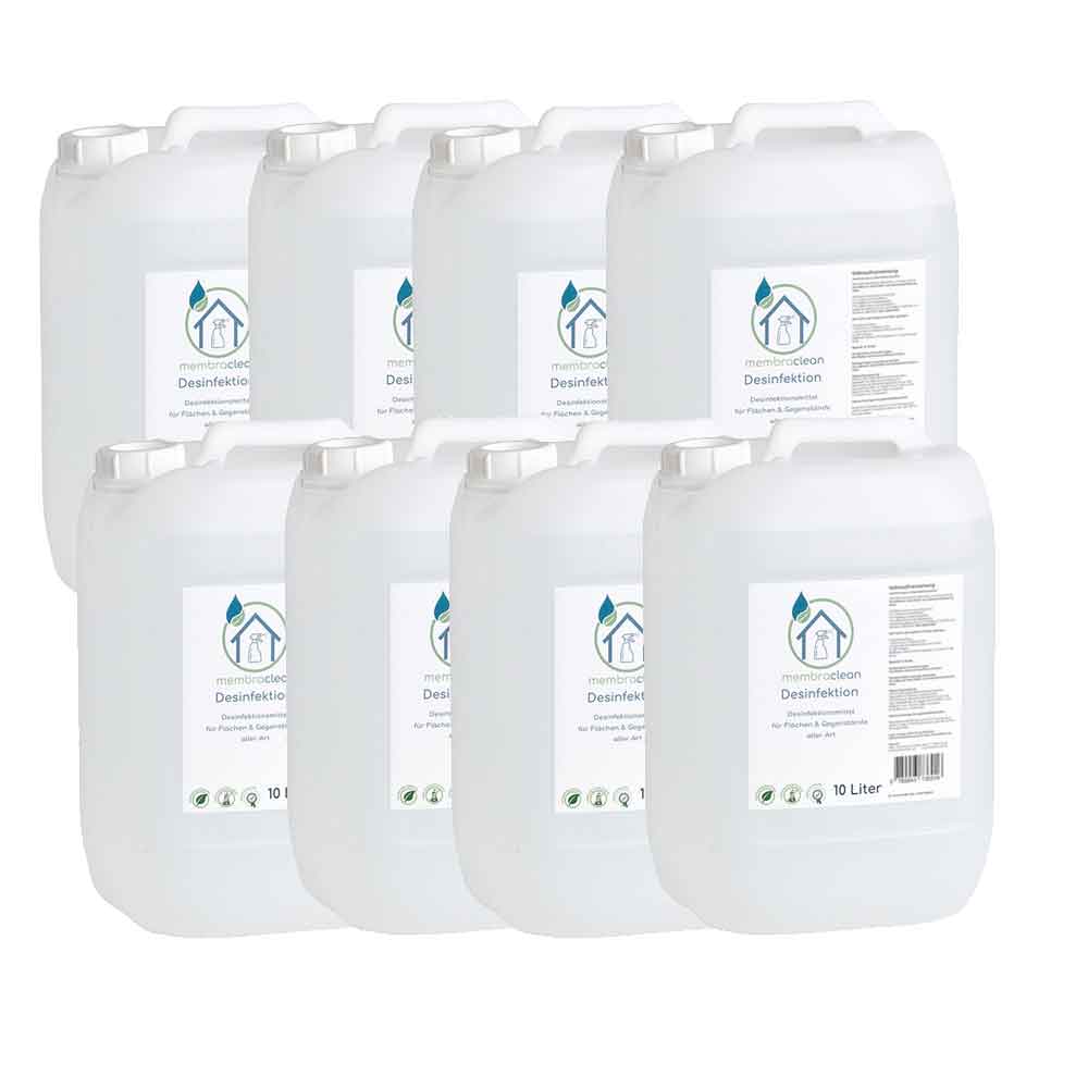 8x 10 Liter membraclean Desinfektion für Flächen & Gegenstände