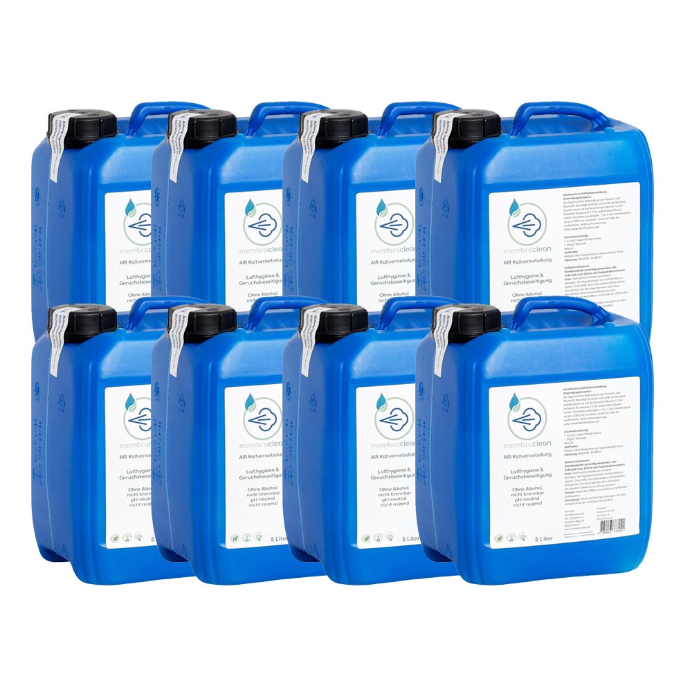 8x 5 Liter membraclean AIR Kaltvernebelung moderne Hygiene (Konzentrat) - membraclean-shop.de
