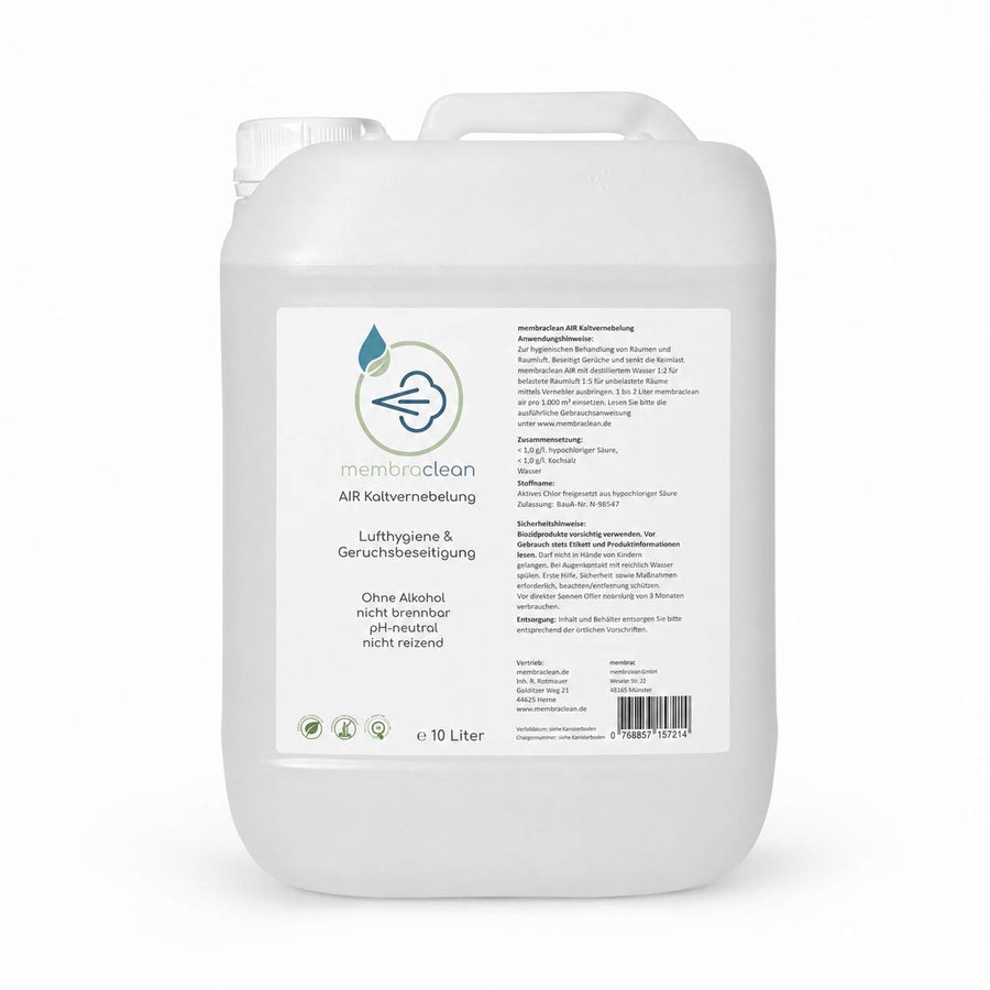 10 Liter membraclean AIR Kaltvernebelung - modernes Hygienekonzentrat