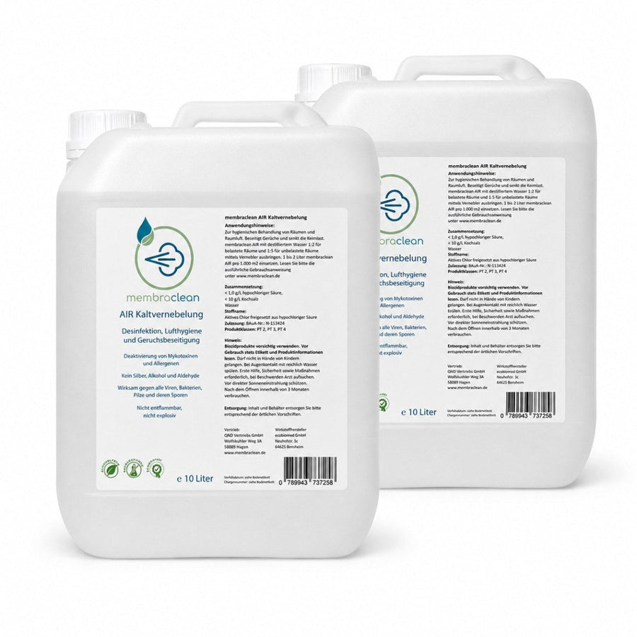 Produktbild für membraclean AIR Kaltvernebelung das modernes Hygienekonzentrat 2x 10 Liter