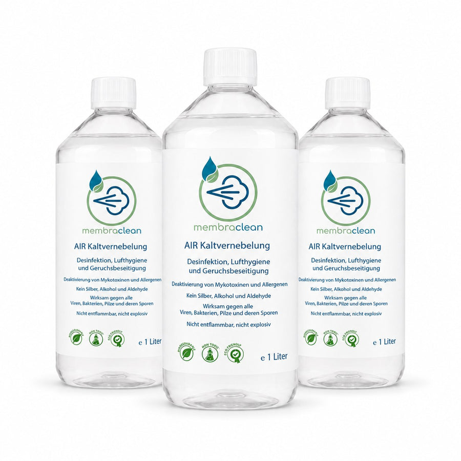 Produktbild für membraclean AIR Kaltvernebelung das modernes Hygienekonzentrat 3x 1 Liter