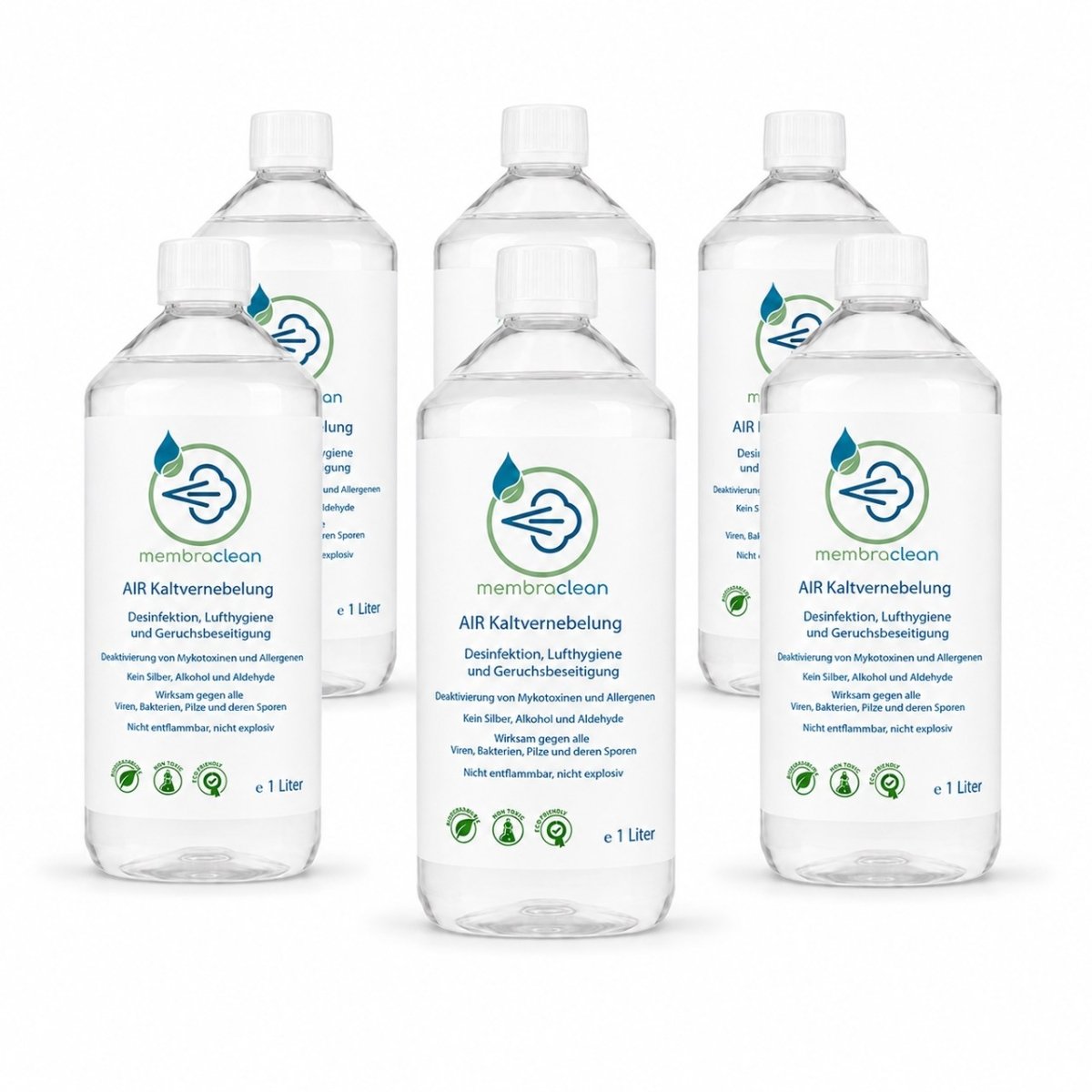 Produktbild für membraclean AIR Kaltvernebelung das modernes Hygienekonzentrat 6x 1 Liter