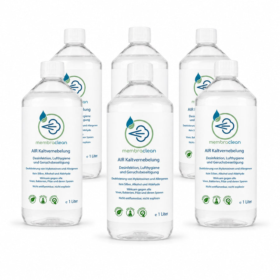 Produktbild für membraclean AIR Kaltvernebelung das modernes Hygienekonzentrat 6x 1 Liter