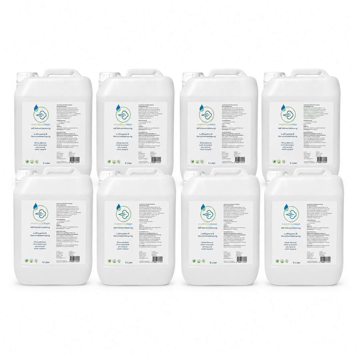 8x 5 Liter membraclean AIR Kaltvernebelung - modernes Hygienekonzentrat (40 Liter)