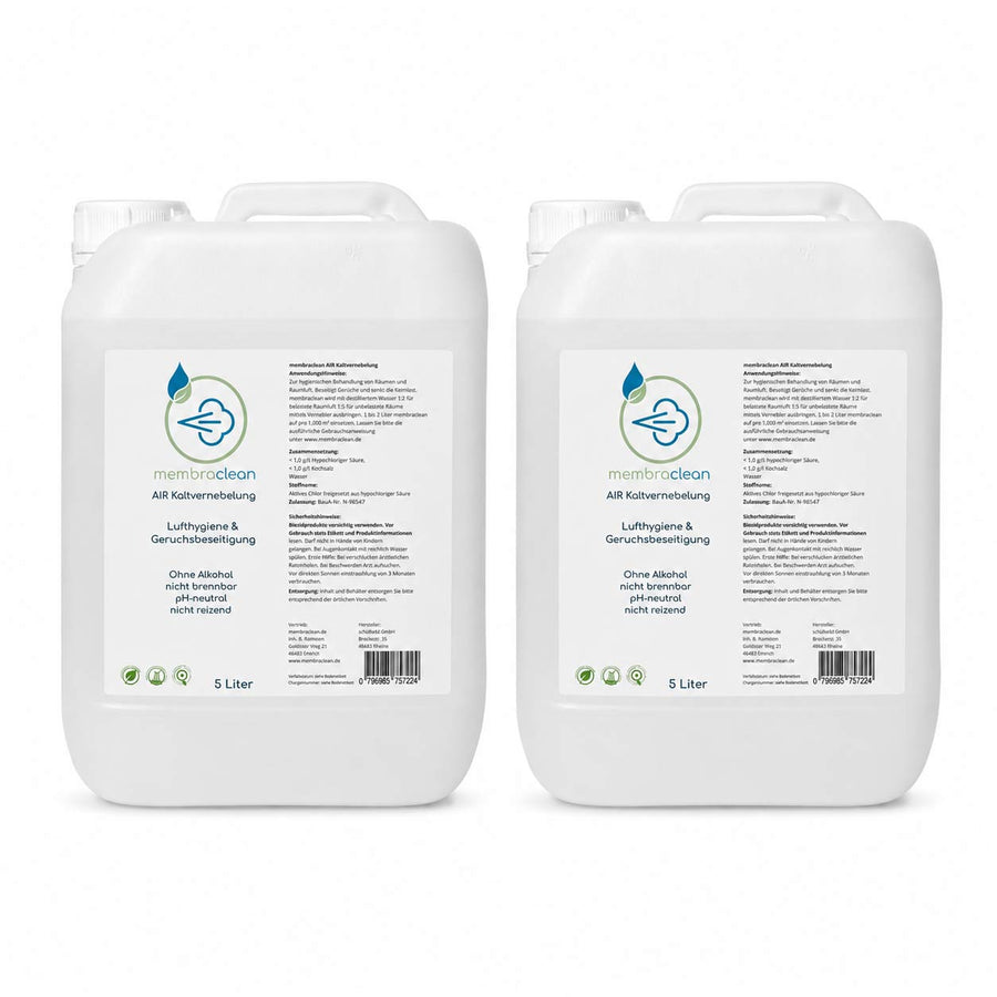 2x 5 Liter membraclean AIR Kaltvernebelung - modernes Hygienekonzentrat (10 Liter)