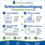 Anwendungsanleitung membraclean AIR zur Schimmelbeseitigung