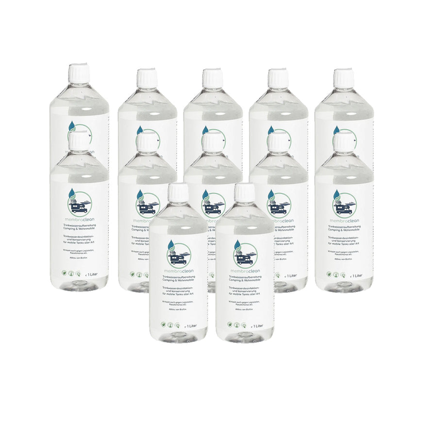 Produktbild membraclean Trinkwasseraufbereitung für Camping und Wohnmobile 12x1 Liter