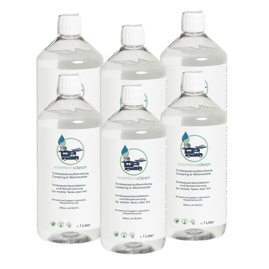 Produktbild membraclean Trinkwasseraufbereitung für Camping und Wohnmobile 6x1 Liter