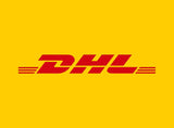Logo DHL rot auf gelbem Hintergrund