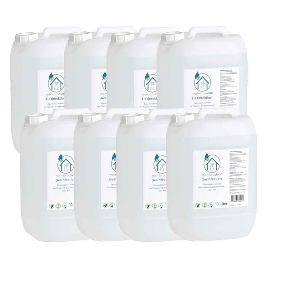 Produktbild für membraclean Desinfektion für Flächen & Gegenstände 8x10 Liter
