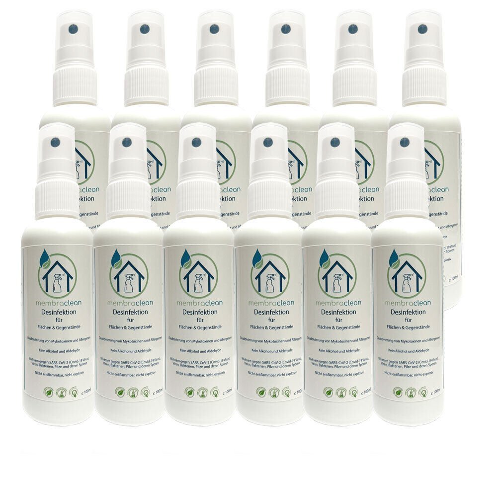 Produktbild für membraclean Desinfektion für Flächen & Gegenstände 12x100 ml