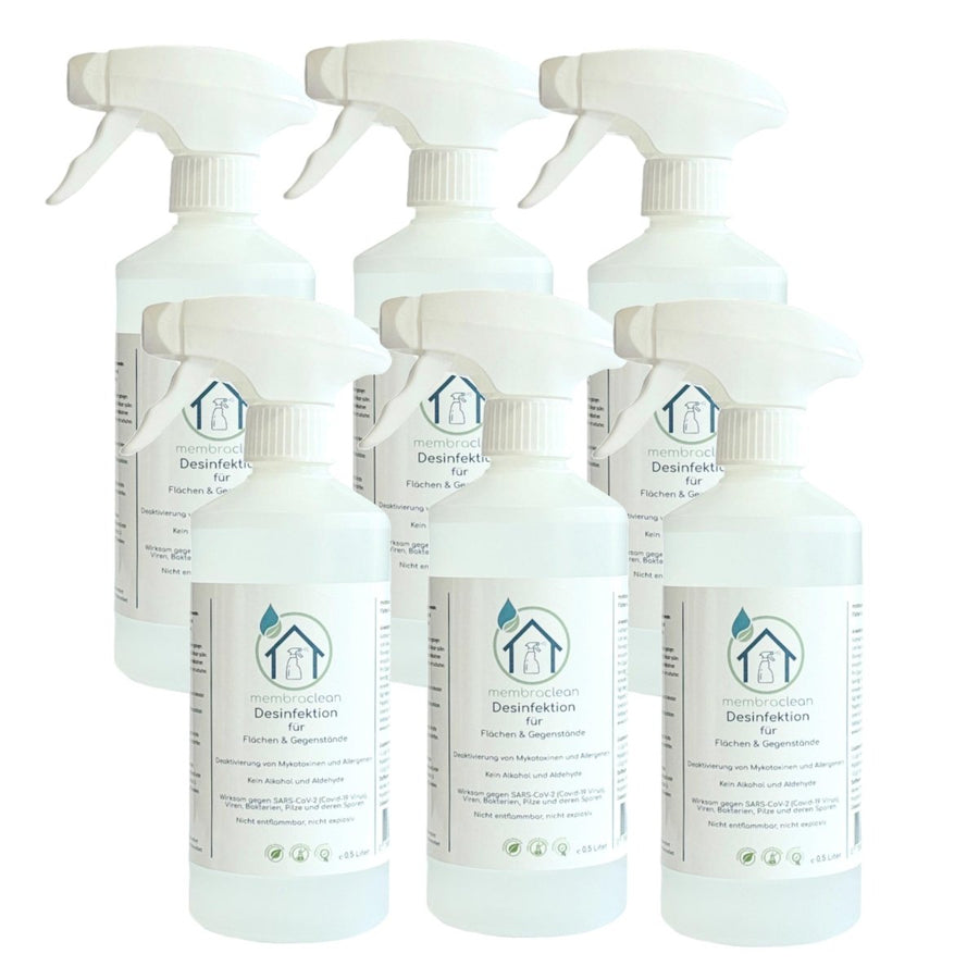 Produktbild für membraclean Desinfektion für Flächen & Gegenstände 6x0,5 Liter