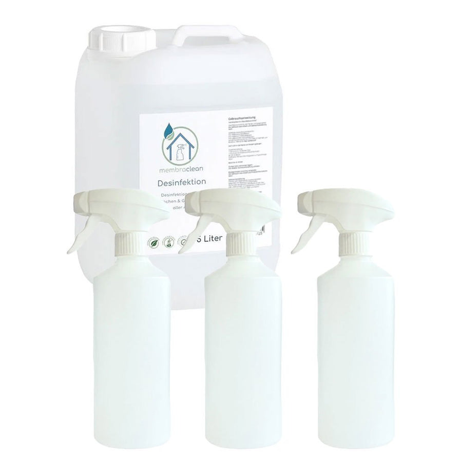 Produktbild für membraclean Desinfektion für Flächen & Gegenstände 5 Liter inkl. 3x Leerflasche