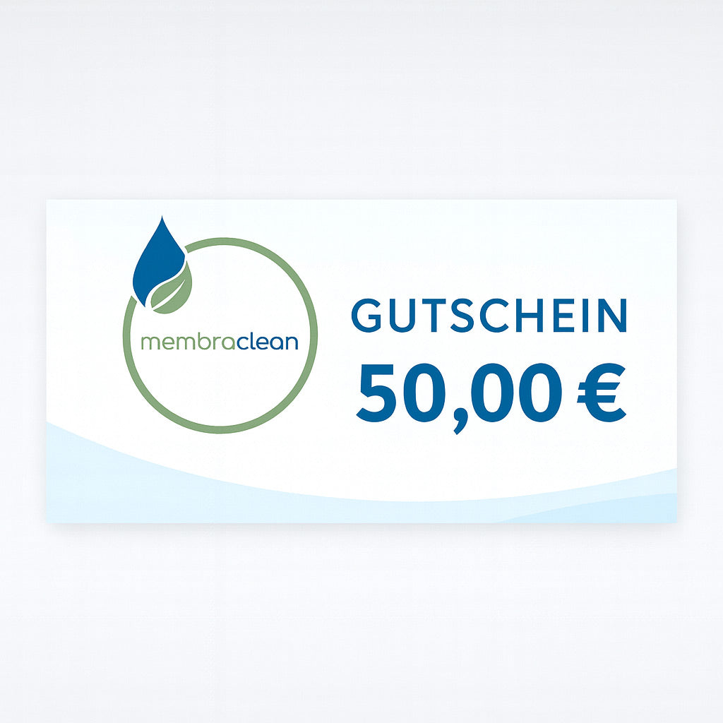 membraclean Gutschein mit einem Wert von 50,00€