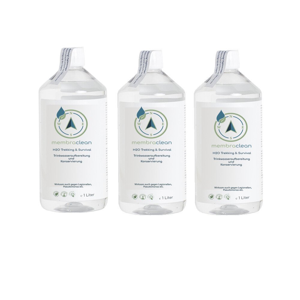 Produktbild für membraclean H2O Trekking & Survival 3x1 Liter