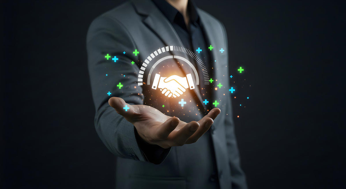 Eine Hand die für Partnerschaft steht.