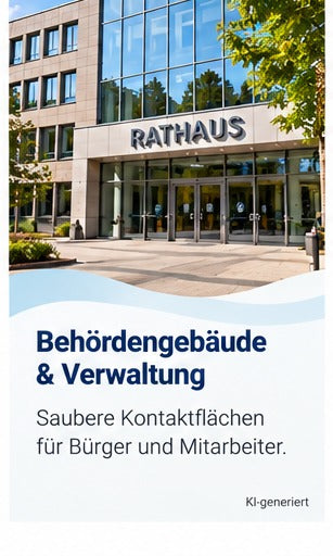 Behörden- und Verwaltungsgebäude mit Besucher- und Mitarbeiterbereichen