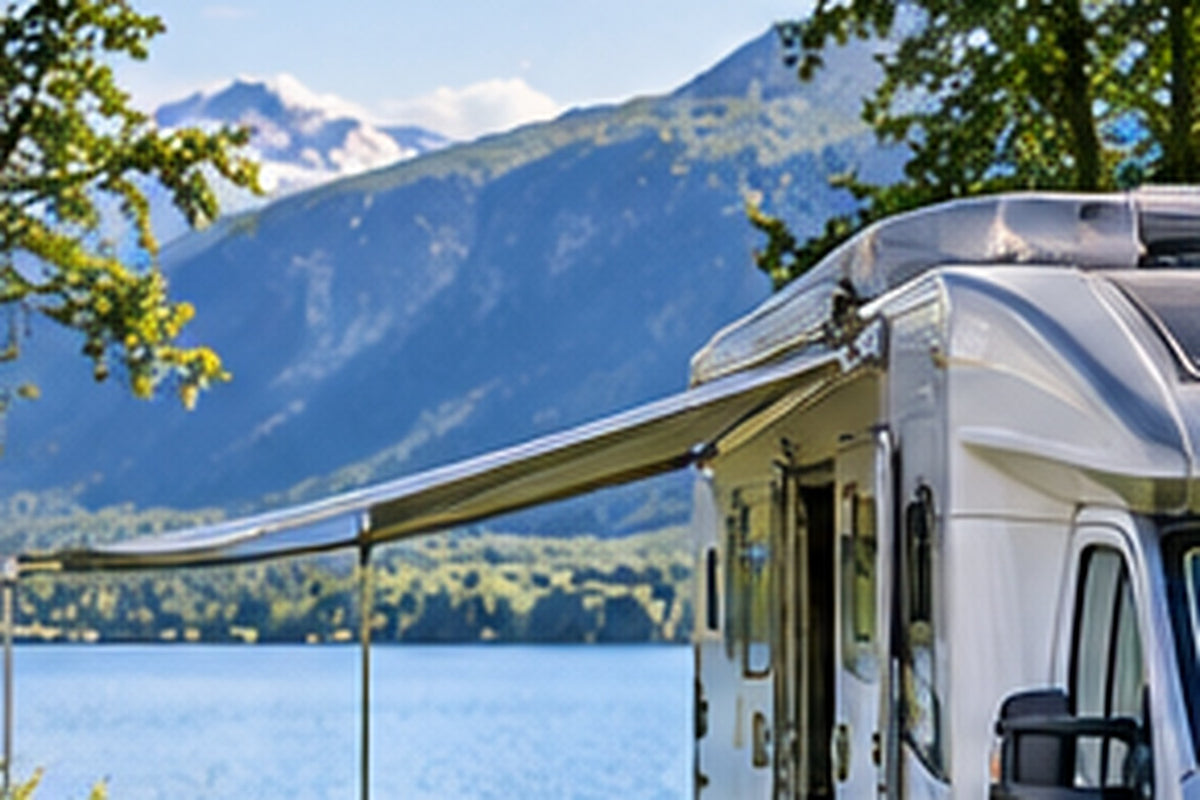 Campingplatz mit Wohnmobil als Umfeld für Sanitär- und Gemeinschaftshygiene