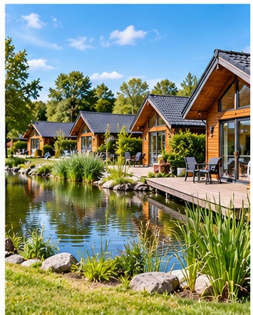 Ferienpark mit Ferienhäusern und gemeinschaftlicher Trinkwasserversorgung