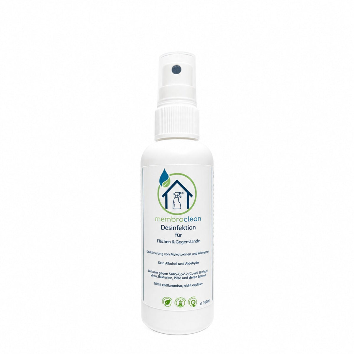 100 ml membraclean Desinfektion für Flächen & Gegenstände im Zerstäuber