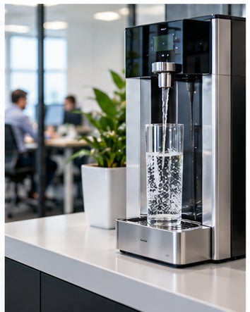 Trinkwasserspender in einem modernen Büro- und Betriebsumfeld