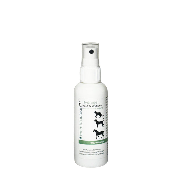 membraclean VET Hydrogel im Zerstäuber für Haut & Wunden 95ml - membraclean-shop.de