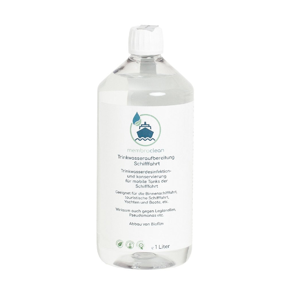 Produktbild membraclean Trinkwasseraufbereitung für Schifffahrt, Boote und Yachten 1 Liter