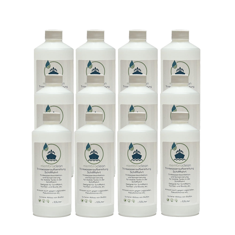 Produktbild membraclean Trinkwasseraufbereitung Schifffahrt 12x0,5 Liter