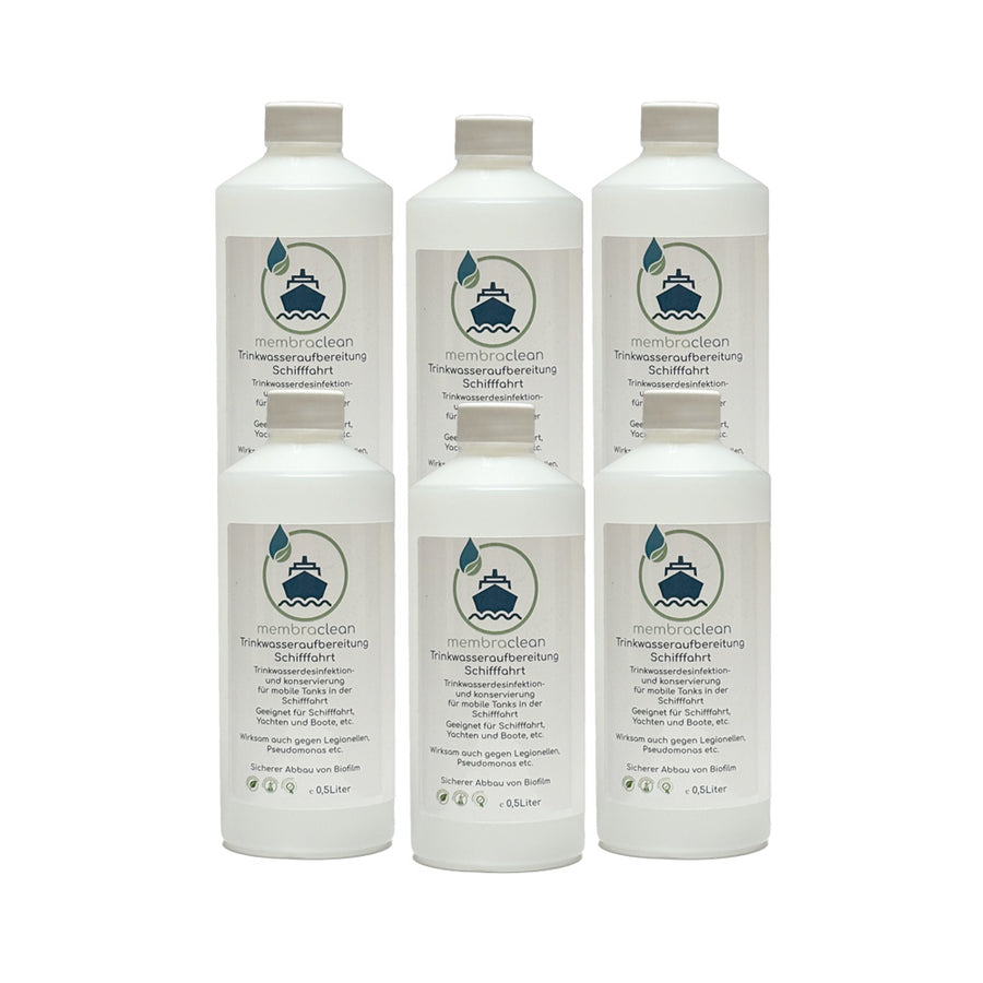Produktbild membraclean Trinkwasseraufbereitung Schifffahrt 6x0,5 Liter