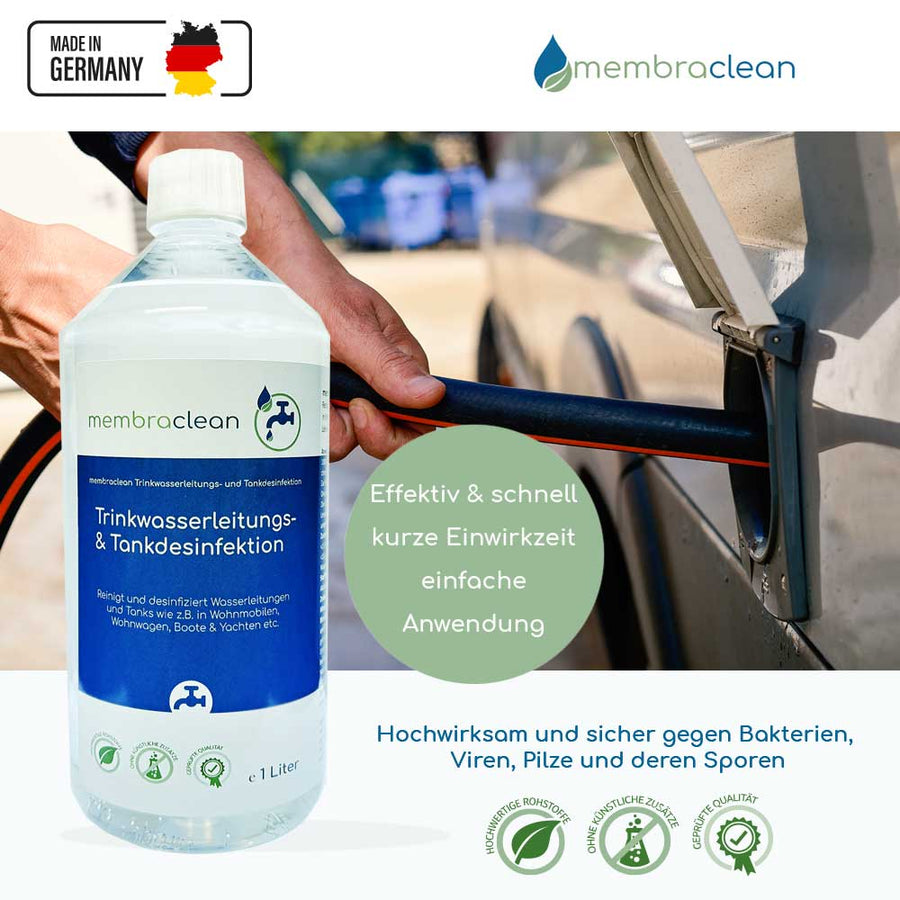 1 Liter membraclean Trinkwasserleitungs- und Tankdesinfektion