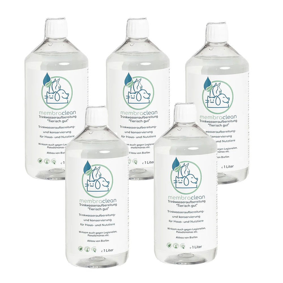 Produktbild membraclean Trinkwasseraufbereitung "Tierisch gut" für Nutztiere und Haustiere 5x1 Liter