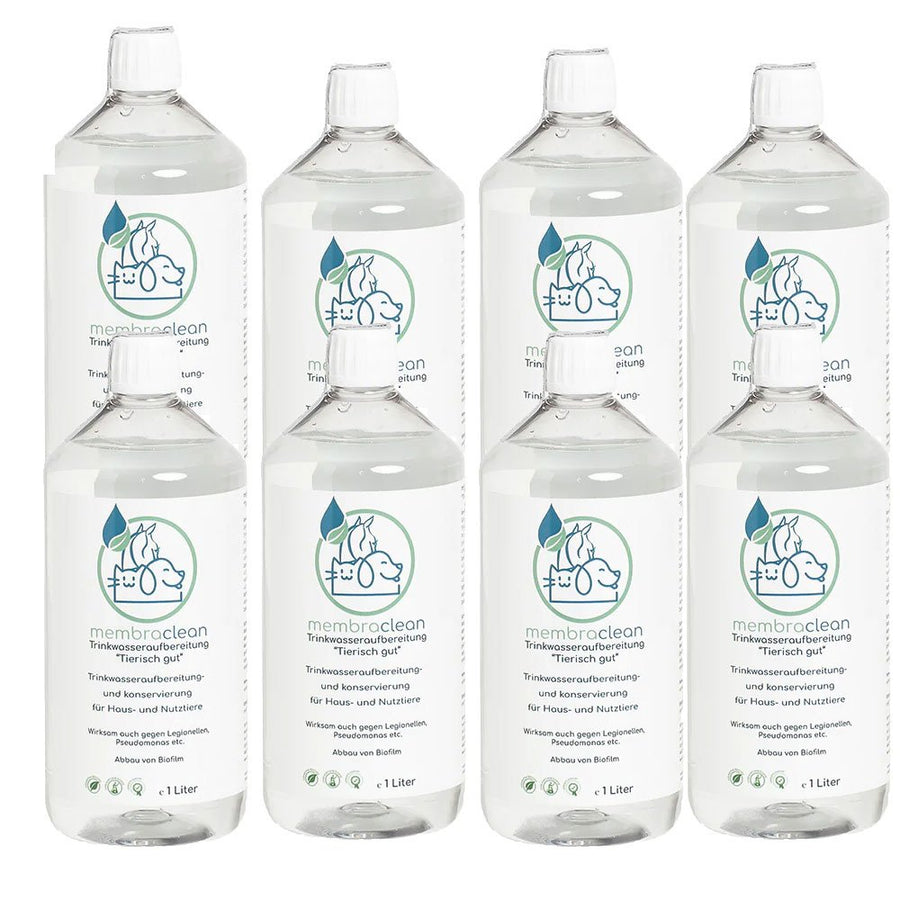 Produktbild membraclean Trinkwasseraufbereitung "Tierisch gut" für Nutztiere und Haustiere 8x1 Liter