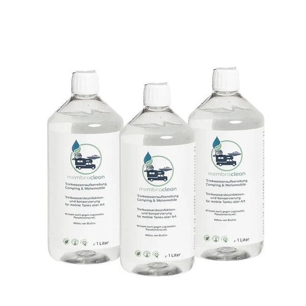 3x 1 Liter membraclean Trinkwasseraufbereitung Camping & Wohnmobile Sparset (3 Liter)