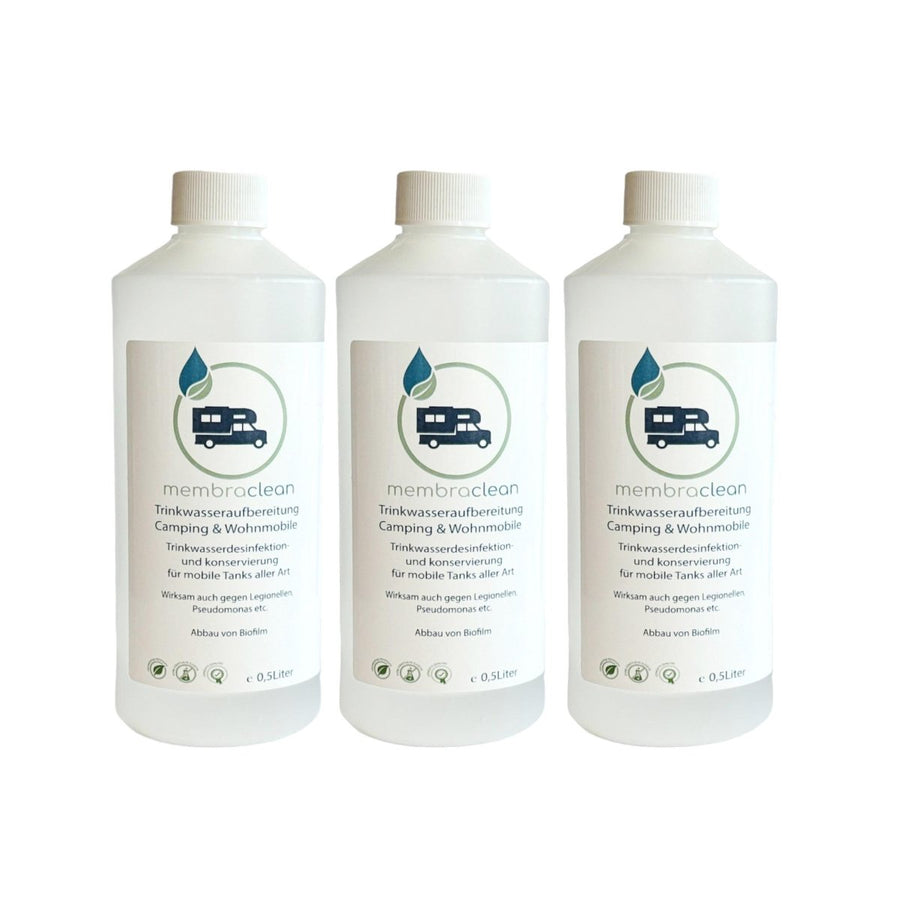 Produktbild für membraclean Trinkwasseraufbereitung Camping & Wohnmobile 3x0,5 Liter (1,5 Liter)