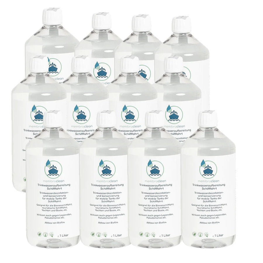 12x 1 Liter membraclean Trinkwasseraufbereitung Schifffahrt (Boote & Yachten) - membraclean-shop.de