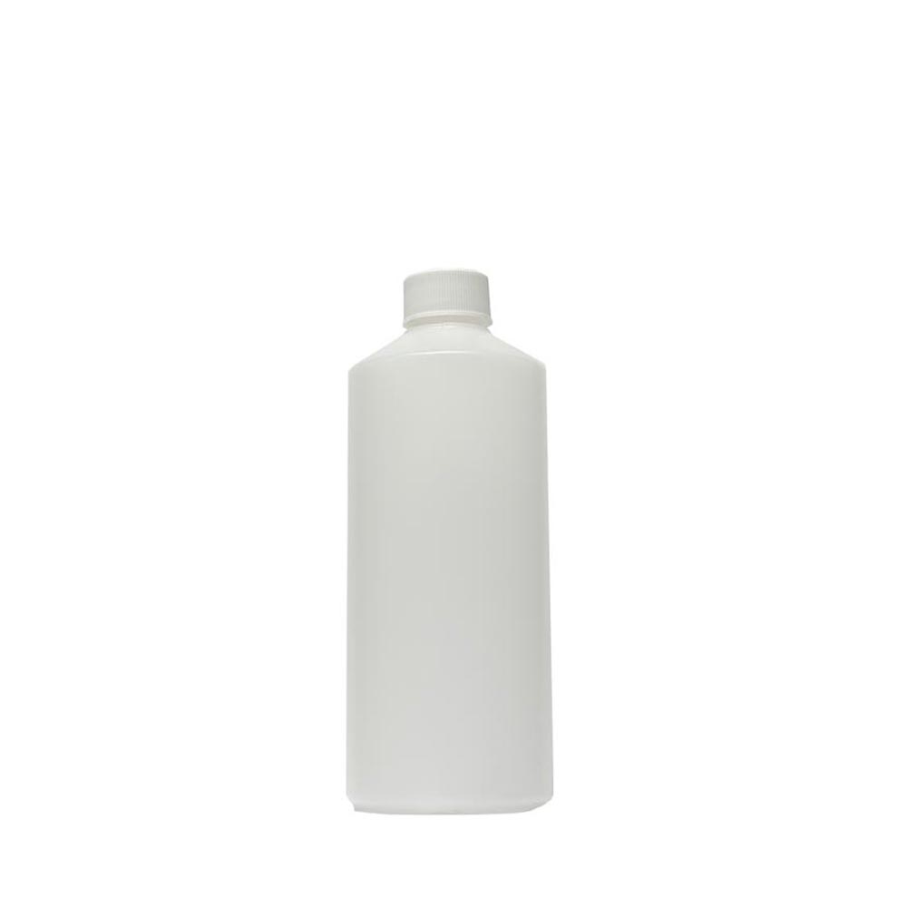 Flasche / Laborflasche 0,5 Liter, (500ml) HD-PE, Verschuss weiß, 28mm - membraclean-shop.de