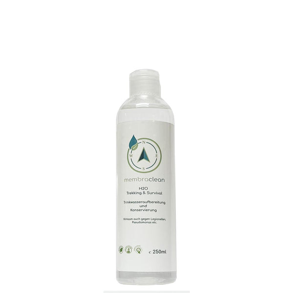 250ml membraclean H2O Trekking & Survival zur Trinkwasseraufbereitung