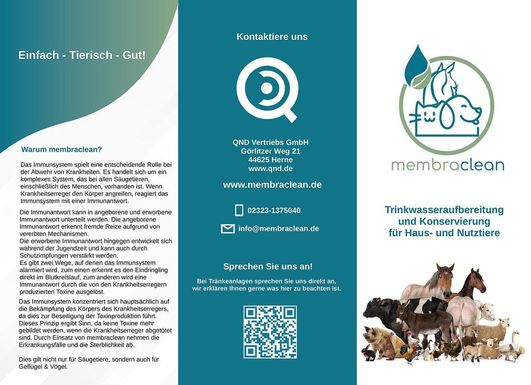 Sag's weiter: Kostenlose Flyer "Tierisch gut" für Freunde und Bekannte - membraclean-shop.de