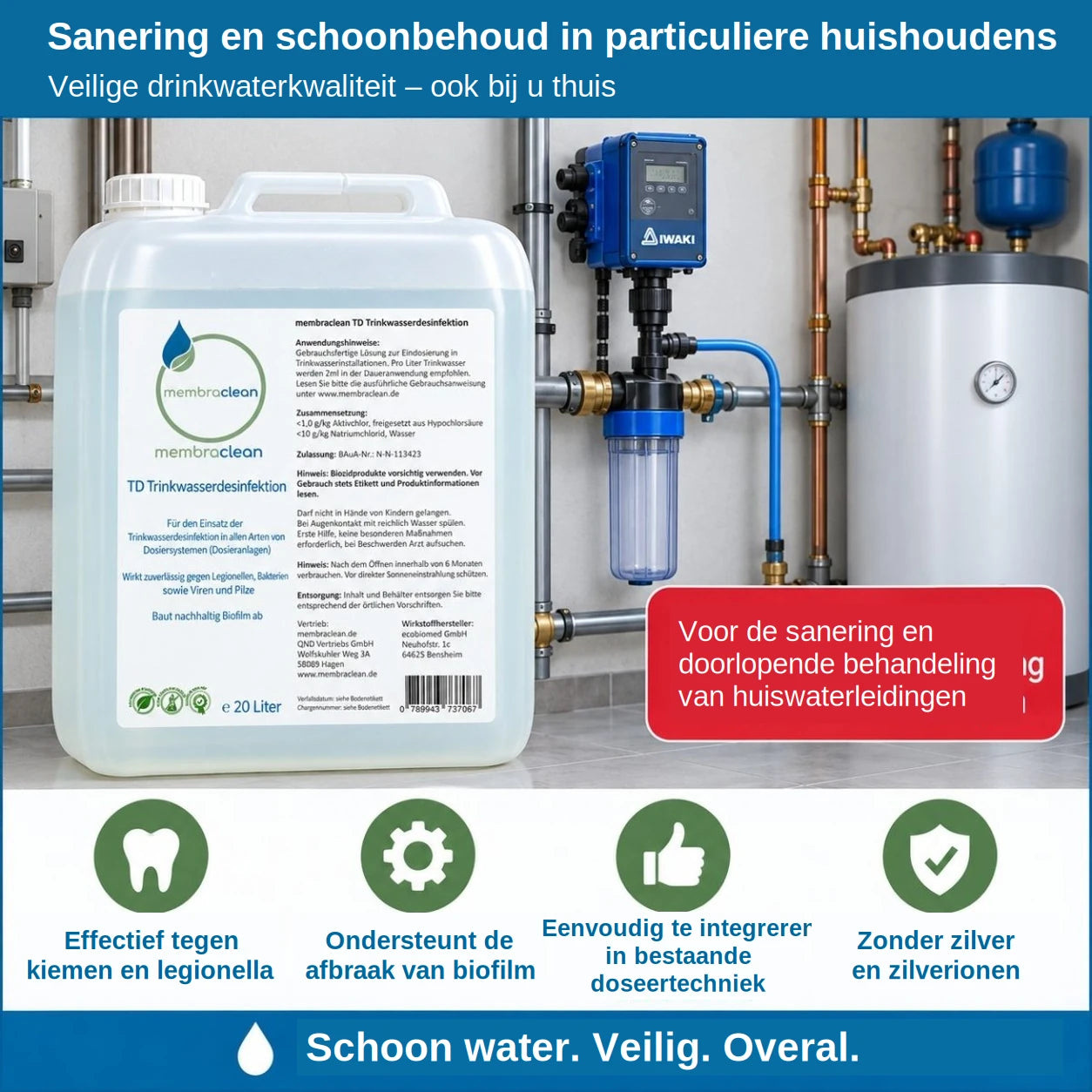 Drinkwaterhygiëne en sanering in particuliere huishoudens