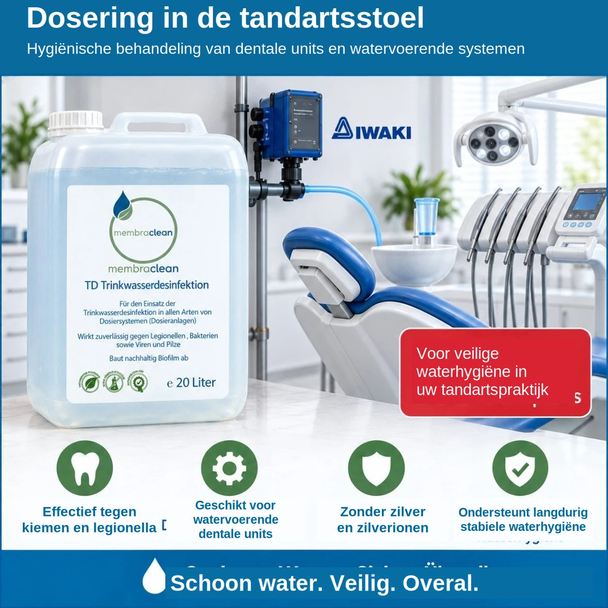 Drinkwaterhygiëne voor dentale units en tandartspraktijken